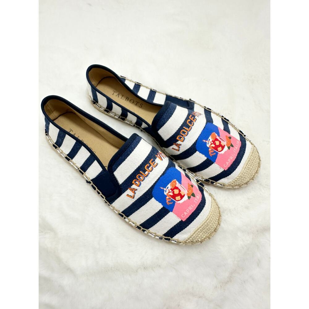 Talbots “La Dolce Vita” Izzy‎ Embroidered espadrille sandals slip on women 5